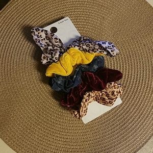 BUNDLE!!! Set of 5 fabric hair ties/scrunchies